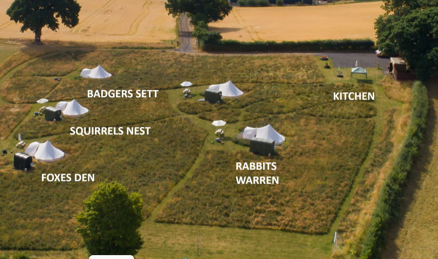 Rockfield Glamping Site Layout